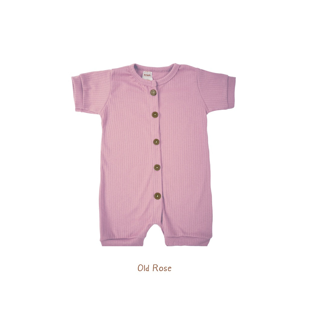 Booyah Baby & Kids Baju Bayi - Kejora Playsuit Old Rose (3-6Month)