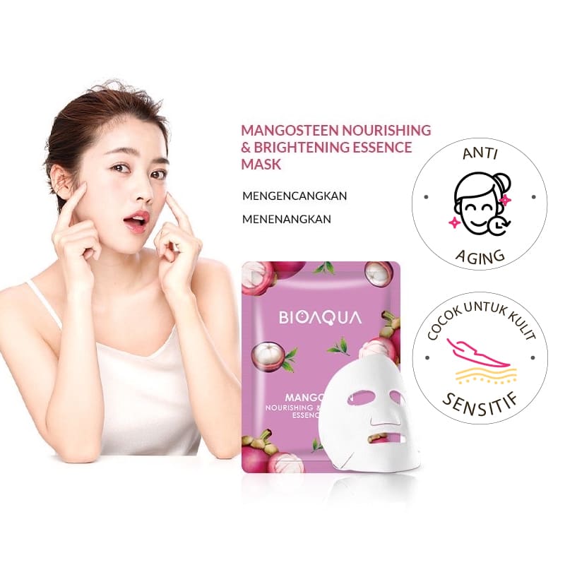 BIOAQUA Mangosteen Nourishing & Brightening Essence Mask 25g