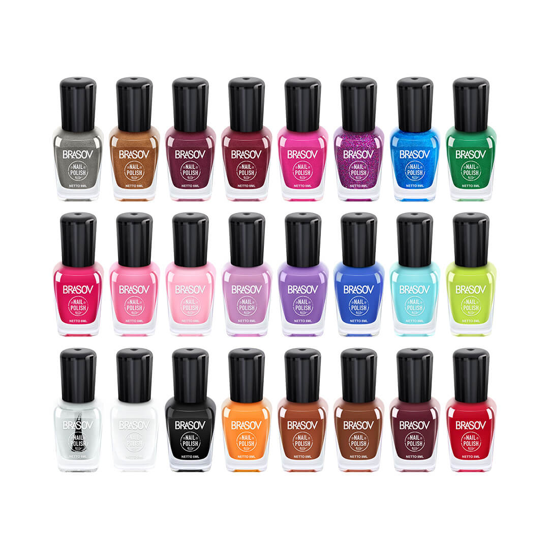 Brasov Nail Polish Mix Colors 24 pcs | 8 ml