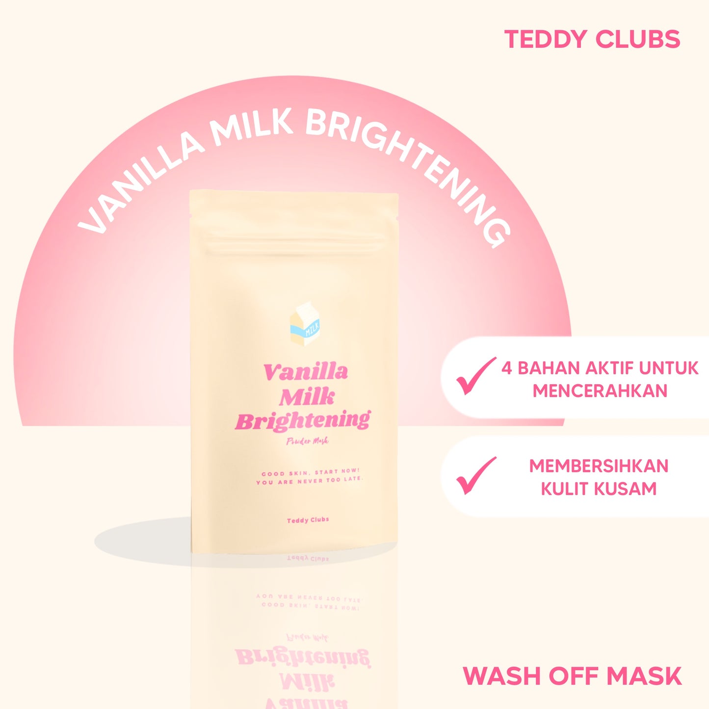 TEDDY CLUBS  Mud Mask Vanilla Milk Brightening 30gr