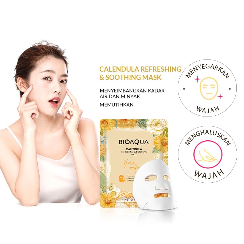 BIOAQUA Calendula Refreshing & Soothing Mask 28g