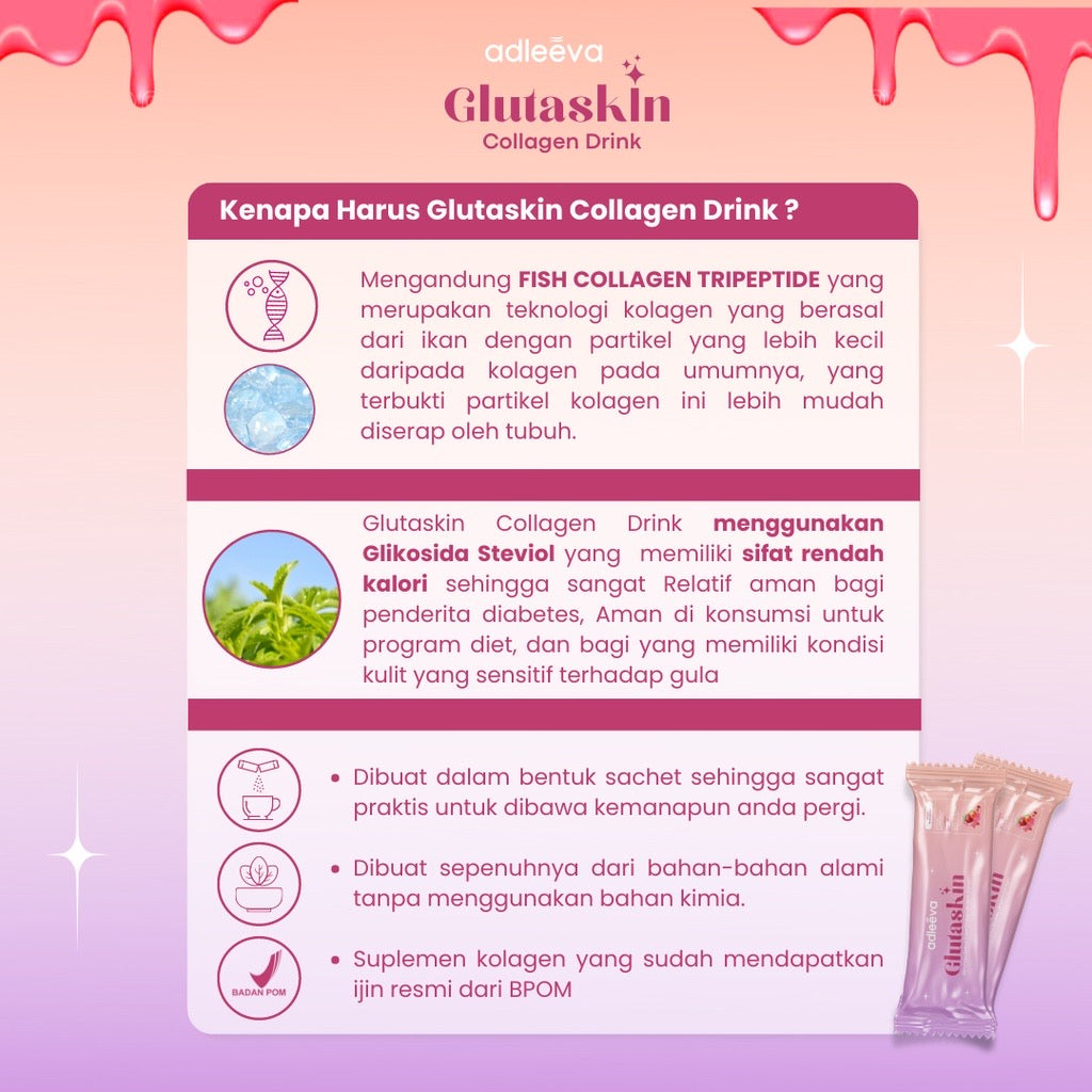 Adleeva Glutaskin Collagen Drink | 15 Sheets