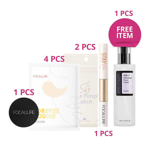 [Mega Combo] Focallure Paket 2 + Free COSRX AHA 7 (100ml)