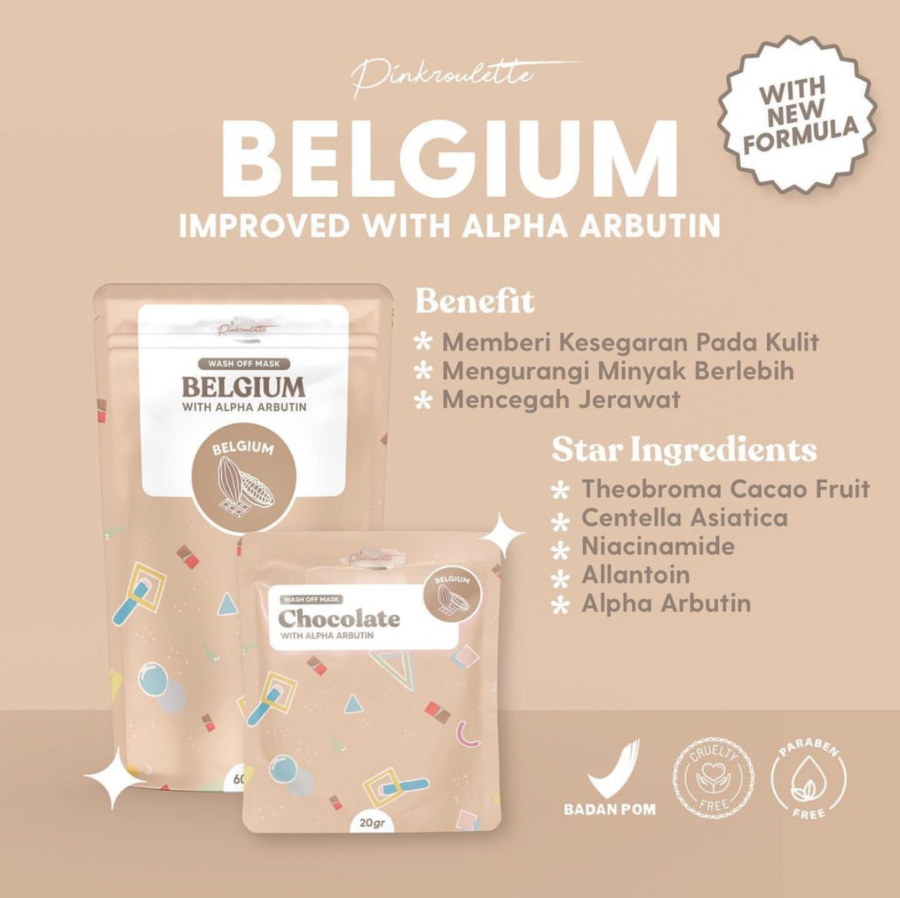 Pinkroulette Wash Off Mask Mini Belgium | 20 g