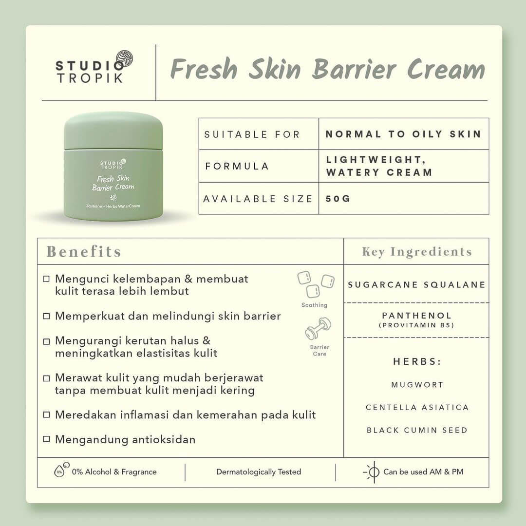 Studio Tropik Fresh Skin Barrier Cream | 50 g