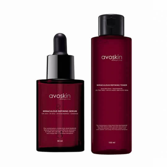 [Combo] Avoskin Miraculous Refining Toner (100 ml) + Serum (30 ml)