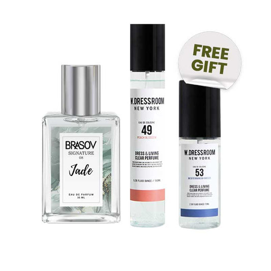 COMBO 2+1 Brasov EDP Signature Jade - 08 & W Dressroom No. 49 Peach Blossom - 150 ml FREE Tester W Dressroom