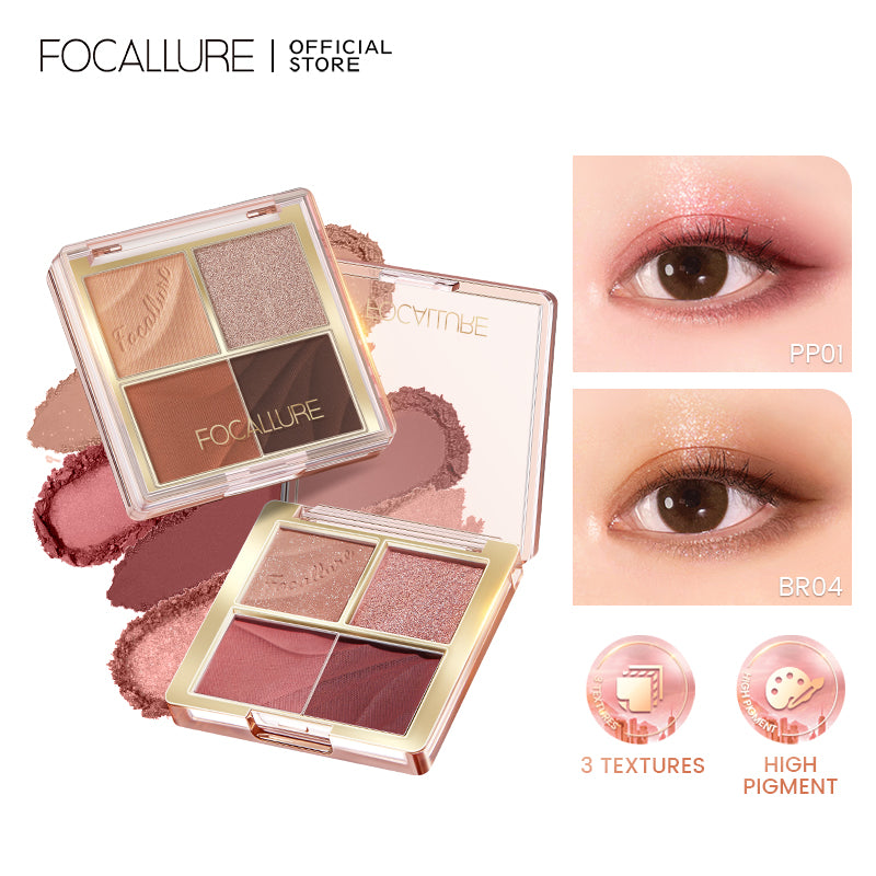 FOCALLURE 4 PAN EYESHADOW PALETTE FA314 BR03