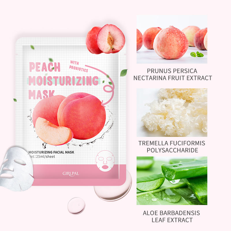 Girlpal Peach Moisturizing Face Sheet Mask