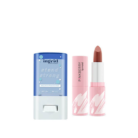 [Combo] Ingrid UV Stick Sunscreen + [Free] Pinkberry Lip Moist Sweet Morning