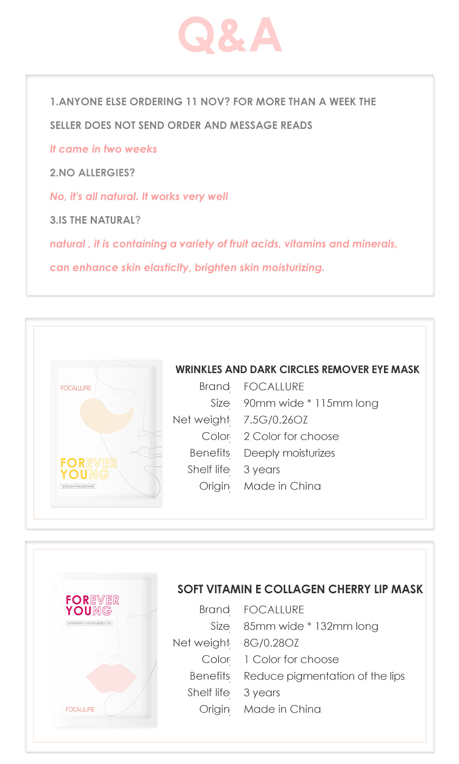 Focallure Collagen Crystal Moisturizing Lip Mask FASC02