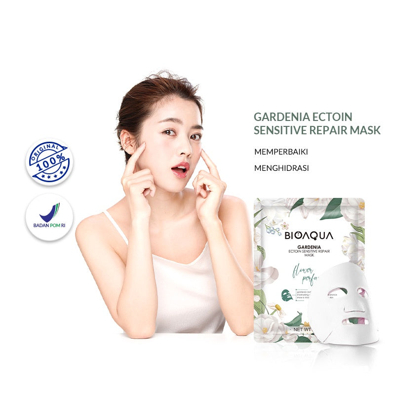 BIOAQUA Gardenia Ectoin Sensitive Repair Mask 28g