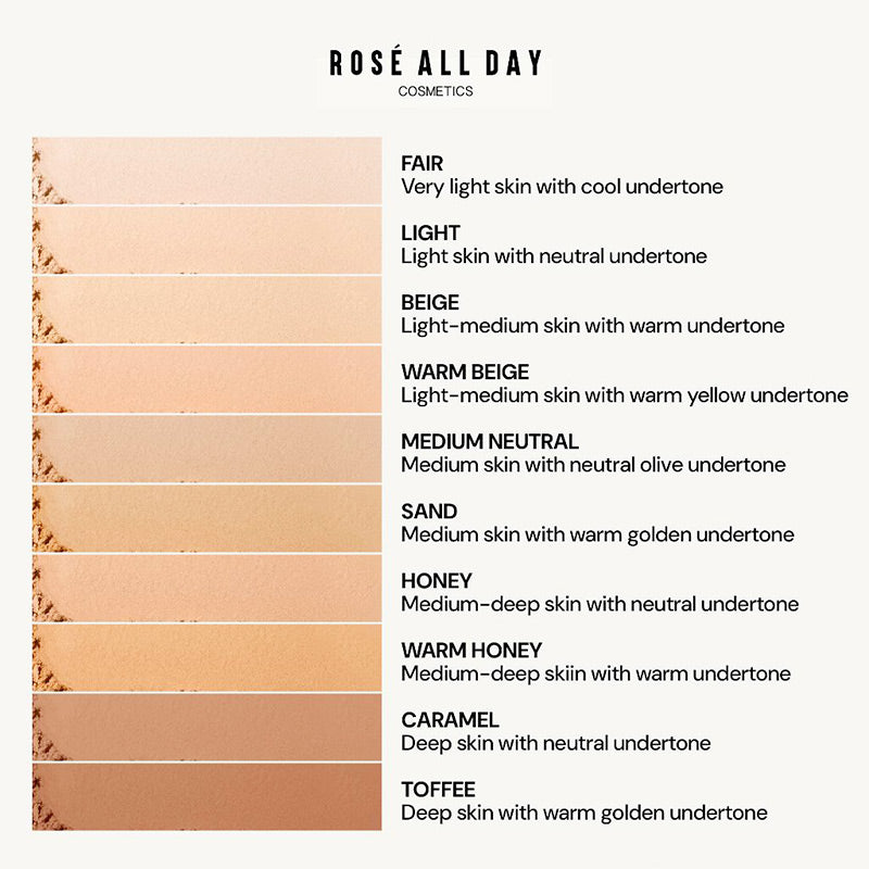 ROSE ALL DAY The Realest Lightweight Powder Foundation - Fair | 8.2 gr