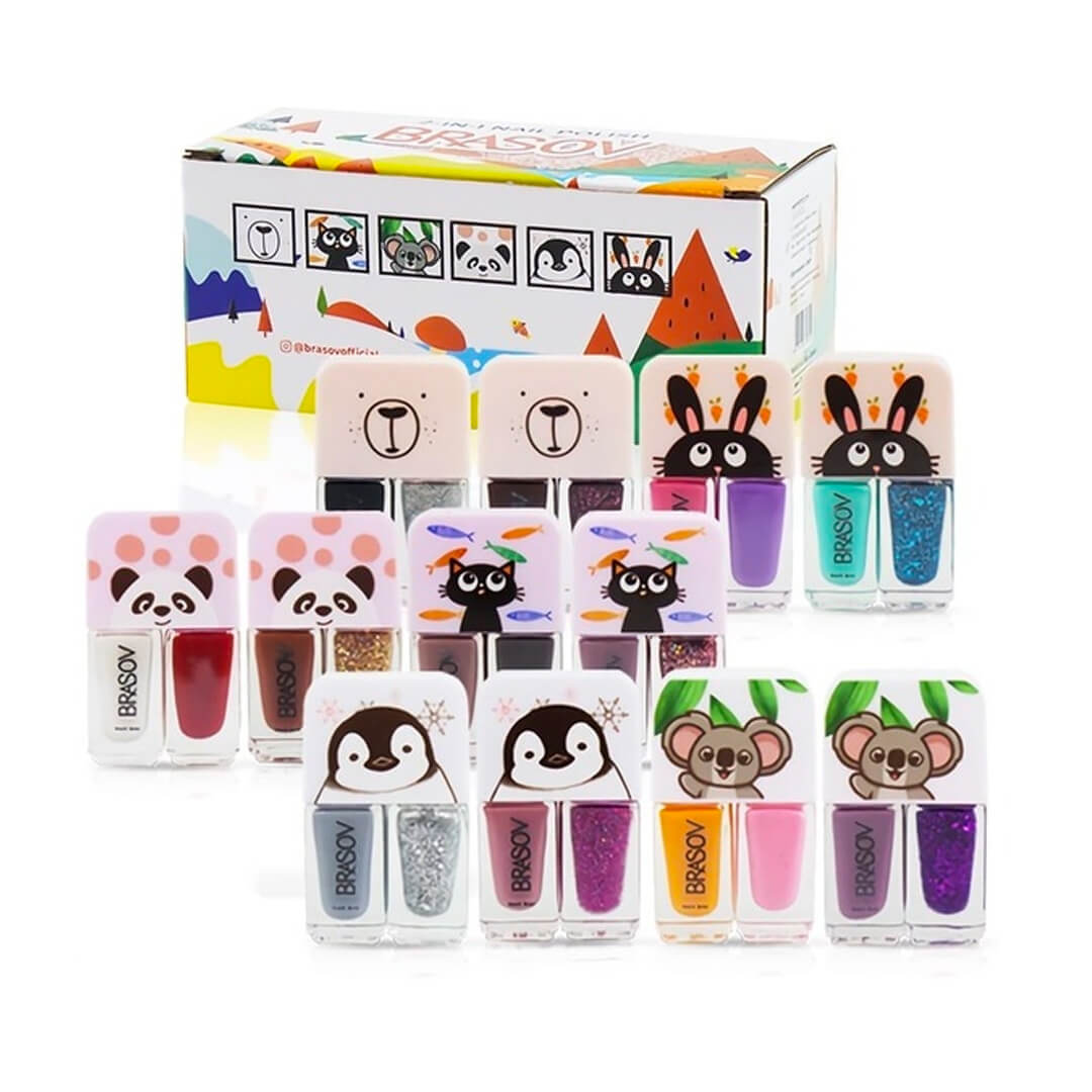 Brasov Nail Polish 2 In 1 | 12 pcs