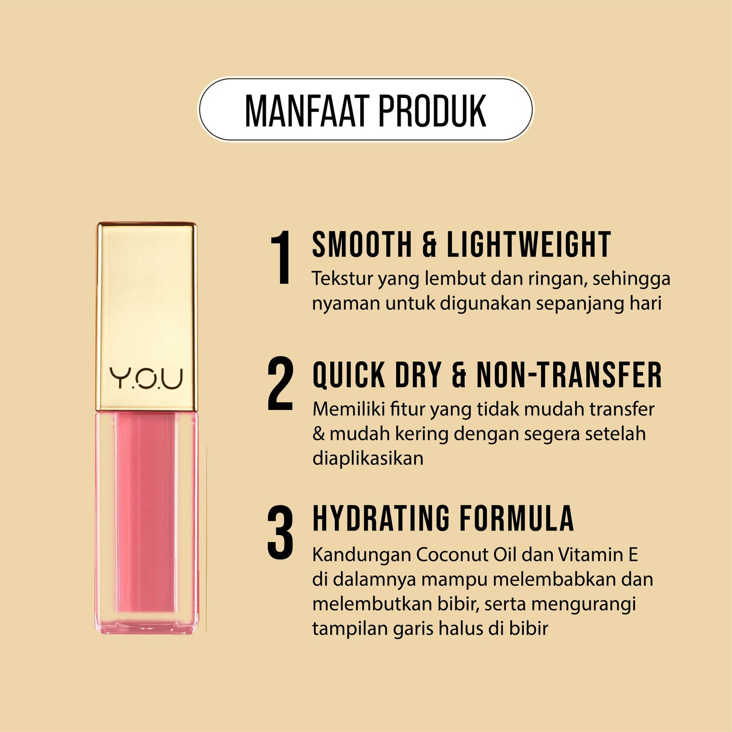 Y.O.U Rouge Velvet Matte Lip Cream - 02 Naked | 4.5 g