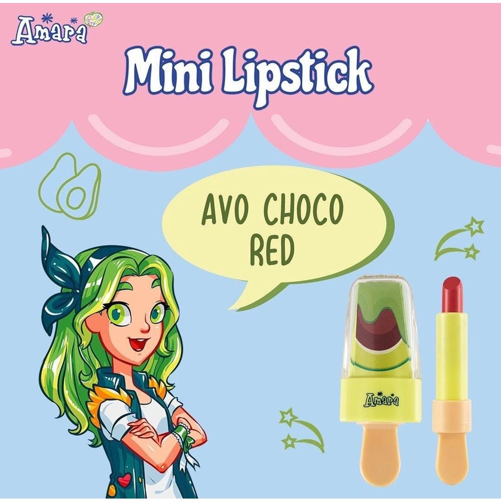 Amara Kids Mini Lipstick Avo Choco Red | 2.2 g