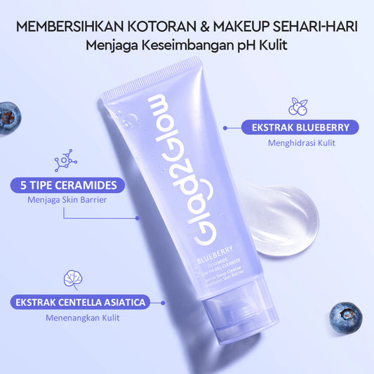 Glad2Glow Blueberry Ceramide Low pH Gel Cleanser | 70 ml