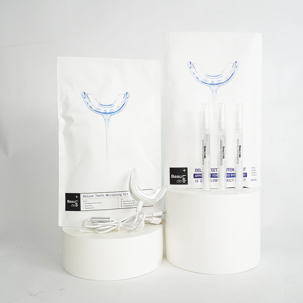 [Exp. Juni 2024] Beaudelab Deluxe Teeth Whitening Kit 16 Dual Glow Led Multi Output