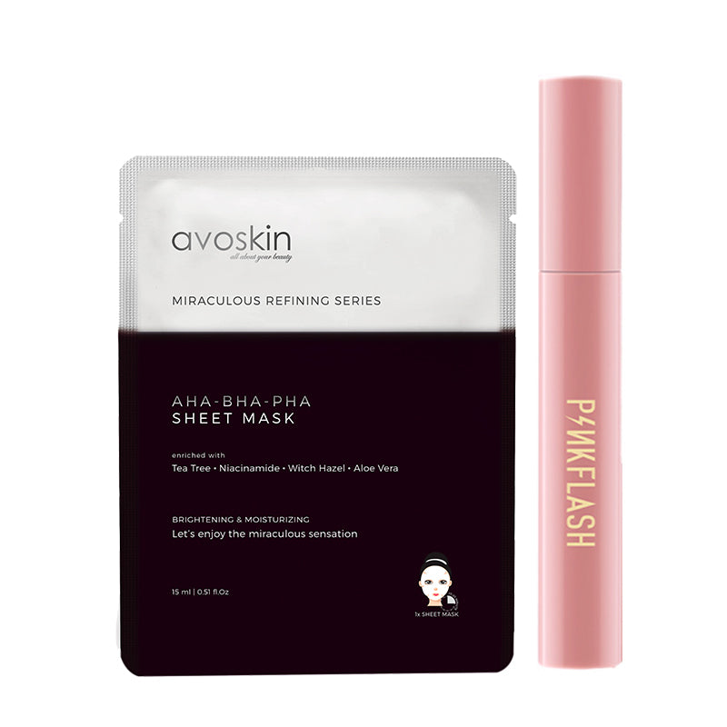 [Combo] Pinkflash E08 Oilproof Curl Mascara #1 Volume + [Free] Avoskin Sheet Mask