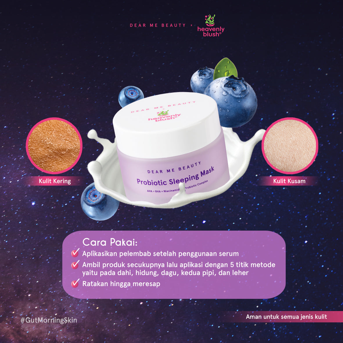 Dear Me Beauty x Heavenly Blush Probiotic Sleeping Mask