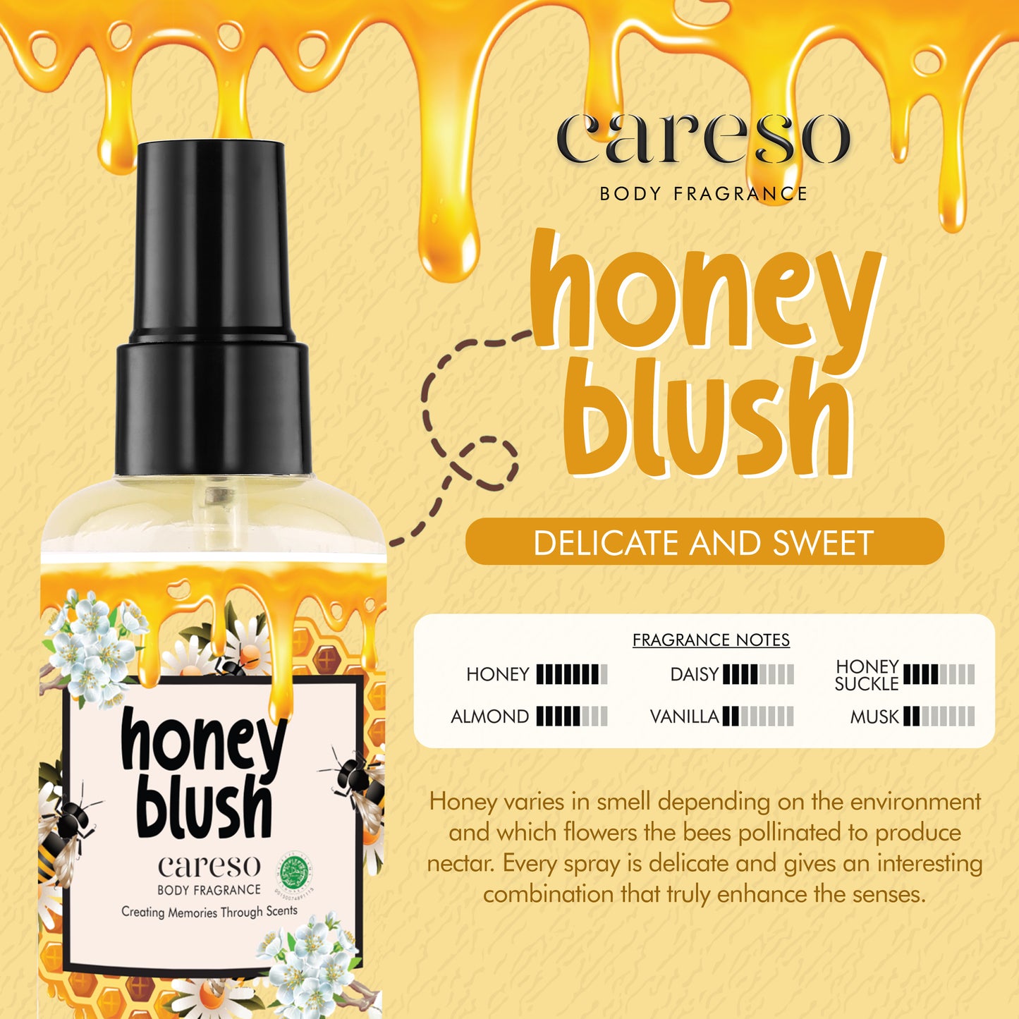 CARESO Honey Blush - Body Fragrance 100ml