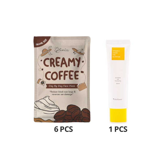 COMBO 6+1 Mask By Lea Masker Coffee | 10g FREE Bellflower