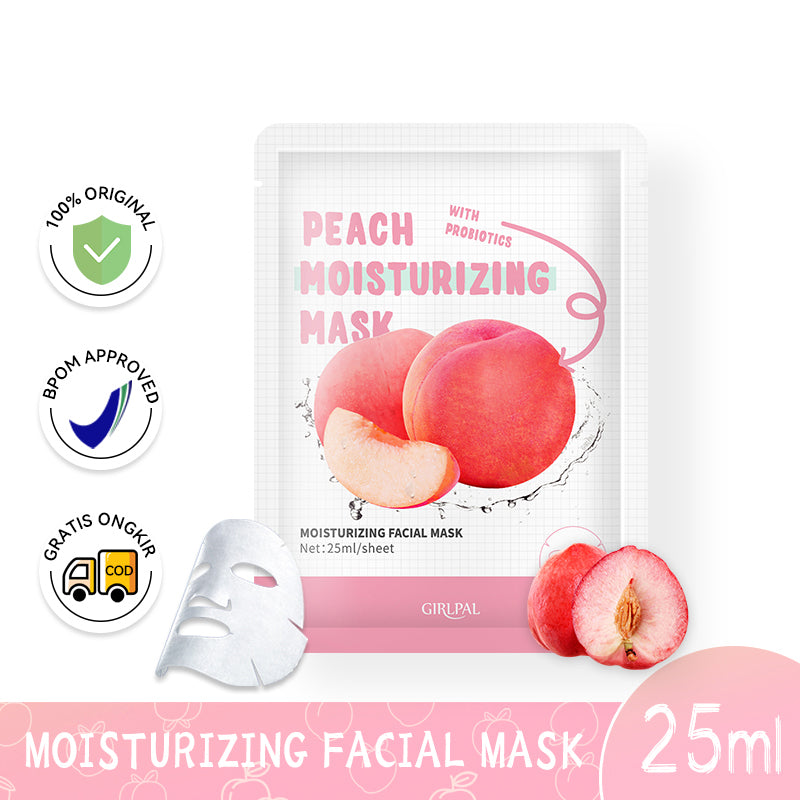 Girlpal Peach Moisturizing Face Sheet Mask