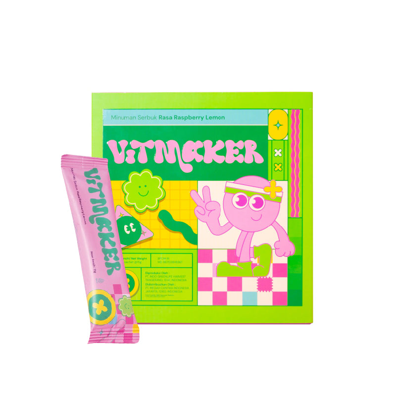 Vitmaker Fiber Collagen Lime Raspberry Drink | 14 sachet