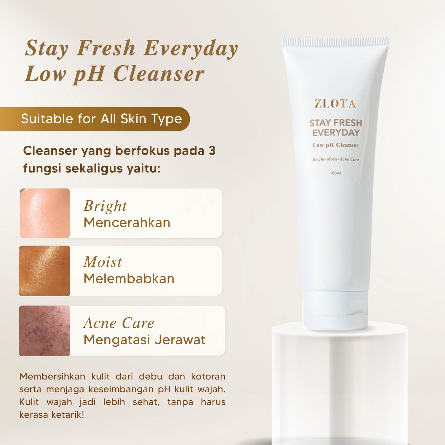 ZLOTA Stay Fresh Everyday Low pH Cleanser 100ml