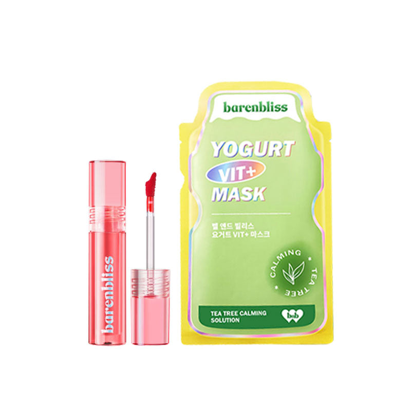 [Combo] Barenbliss Peach Makes Perfect Lip Tint - 03 Take Change + [Free] Yogurt Vit+ Mask Calming Sheet Mask