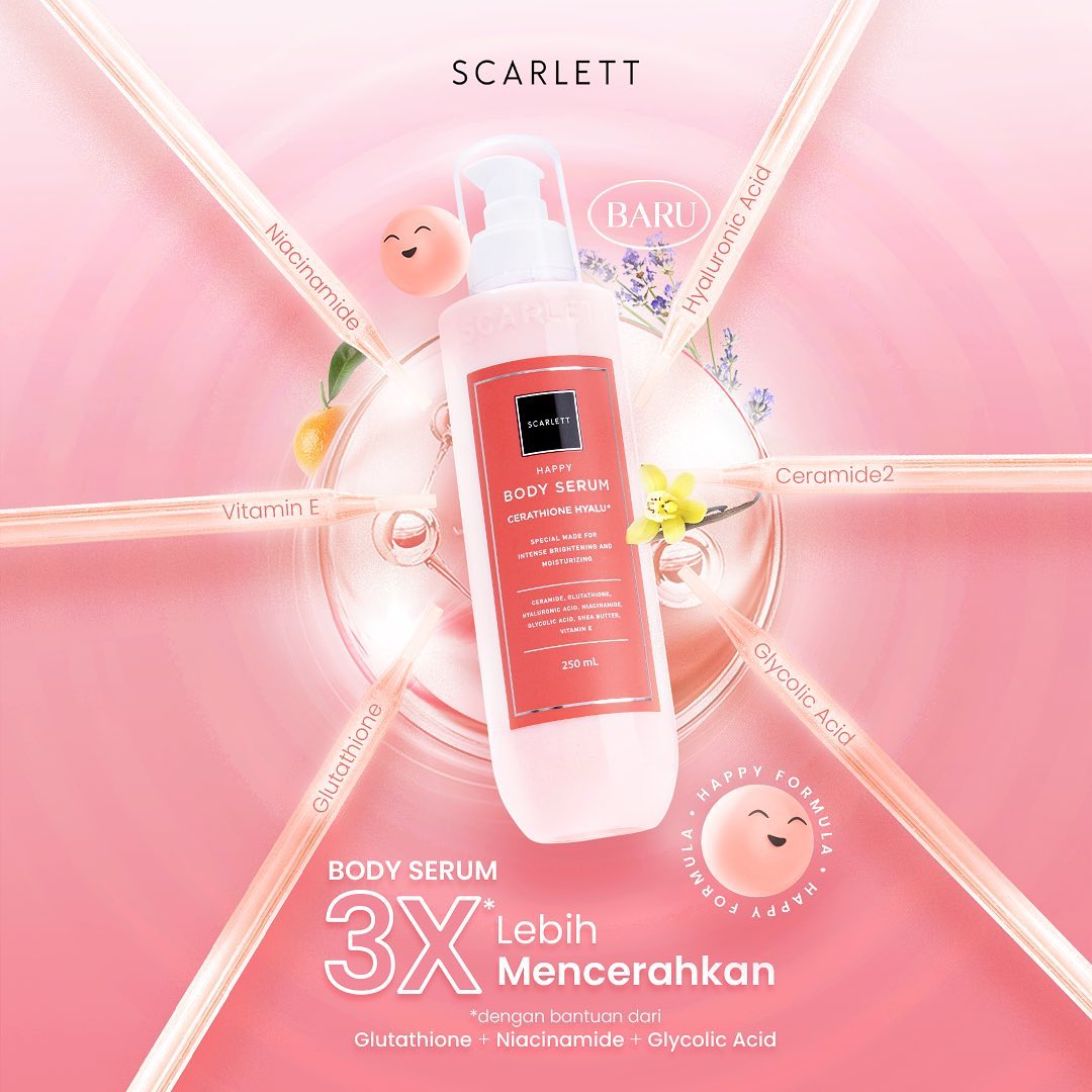 Scarlett Whitening Body Serum Happy | 250 ml