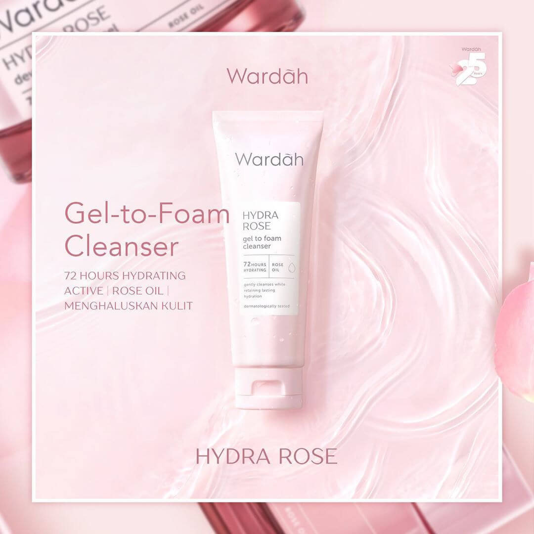 Wardah Hydra Rose Gel To Foam Cleanser | 100 ml