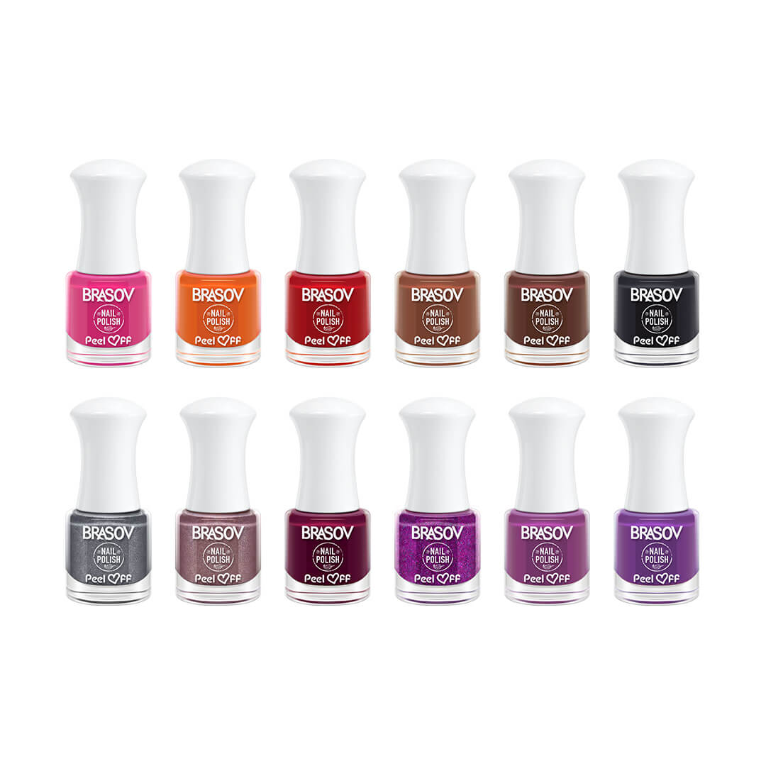 Brasov Nail Polish Peel Off | 12 pcs x 9 ml