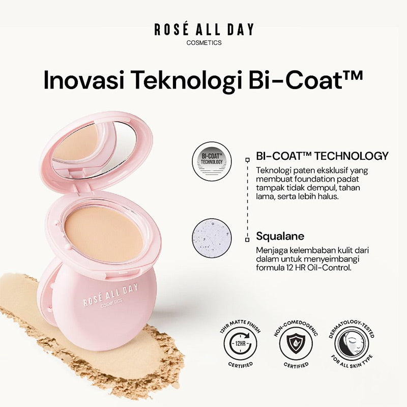 ROSE ALL DAY The Realest Lightweight Powder Foundation - Sand | 8.2 gr