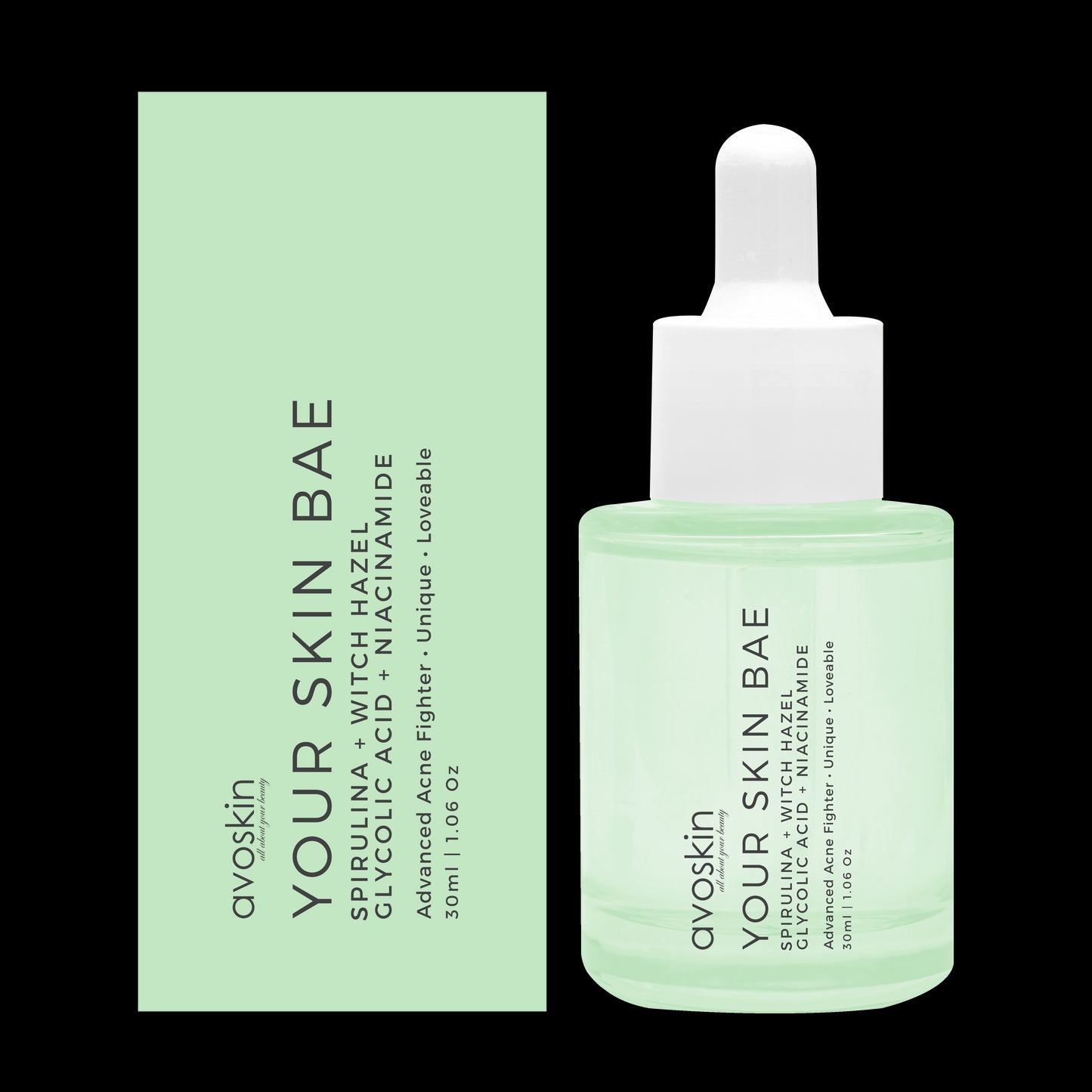 Avoskin Your Skin Bae Serum Spirulina + Witch Hazel + Glycolic Acid + Niacinamide (30 ml)