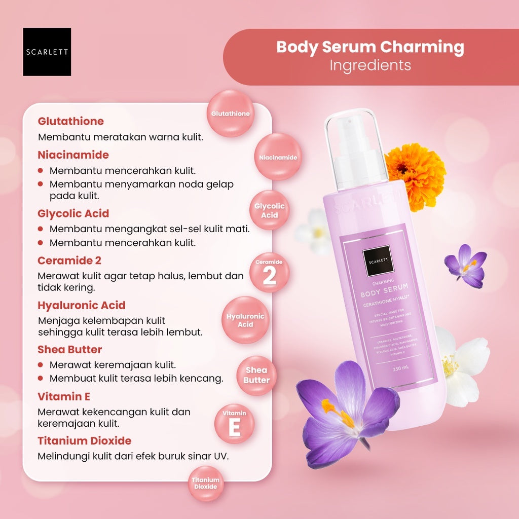 Scarlett Whitening Body Serum Charming