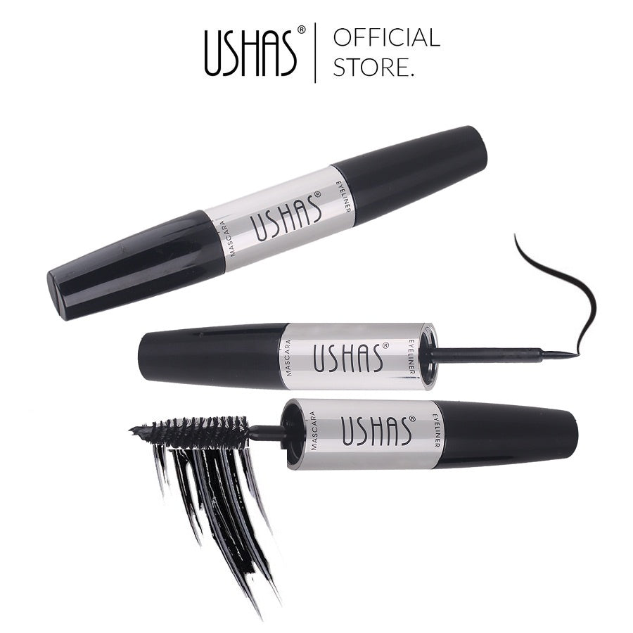 Ushas MA1025 Mascara & Eyeliner 2in1 Waterproof | 5ml + 5ml