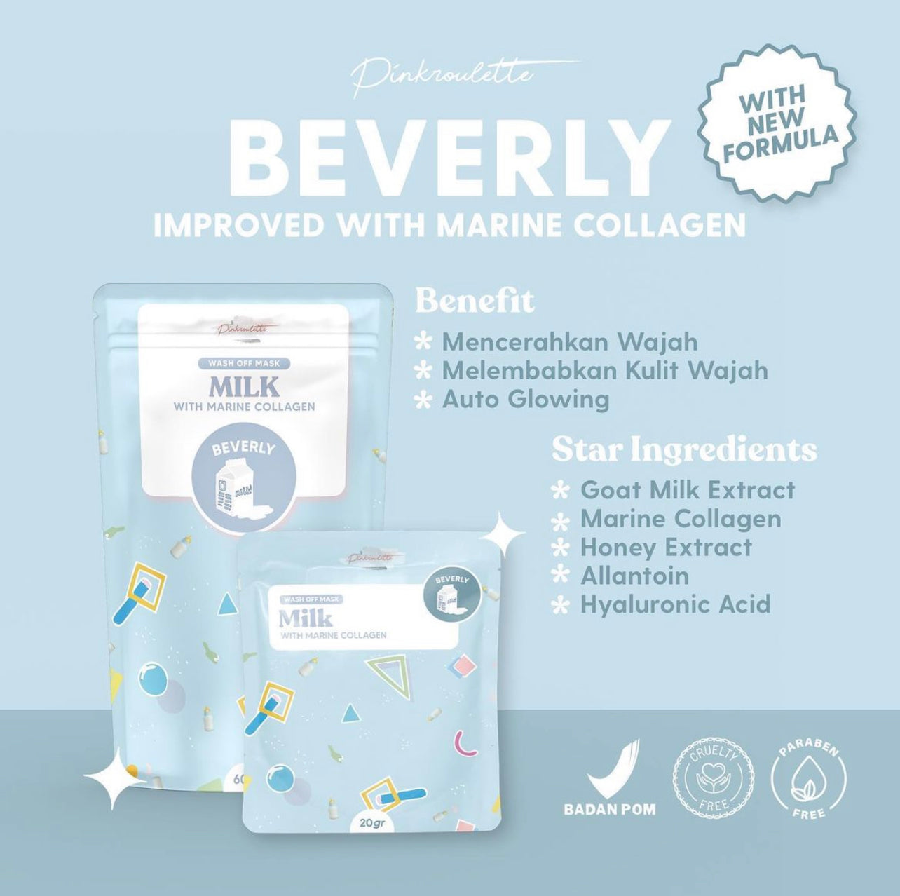 Pinkroulette Wash Off Mask Mini Beverly | 20 g