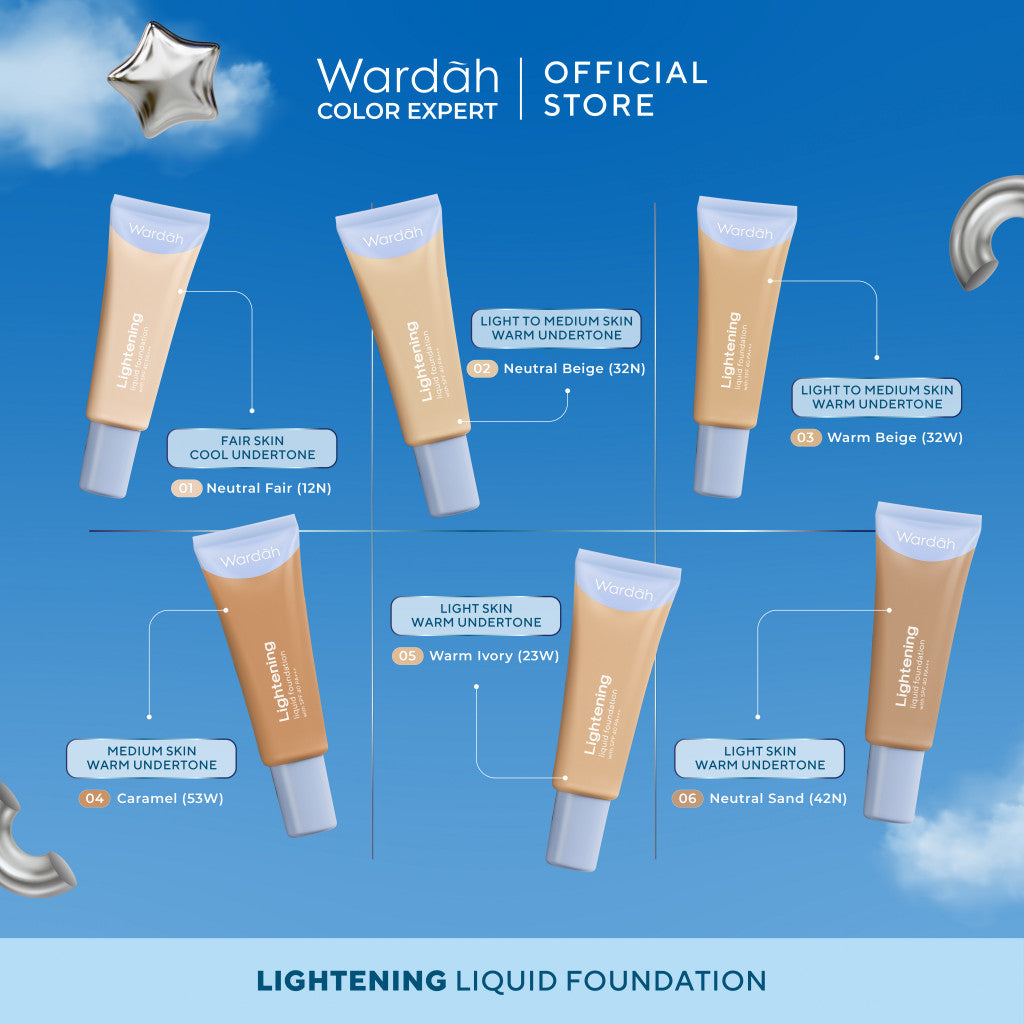 Wardah Lightening Liquid Foundation - 03 Warm Beige | 25 ml