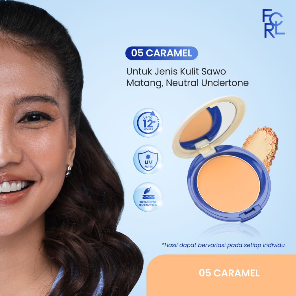 FOCALLURE Always Keep Me Covered Compact Powder - 05 CARAMEL