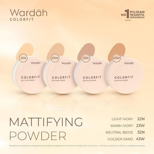 Wardah Colorfit Mattifying Powder - 32N Neutral Beige | 80 g