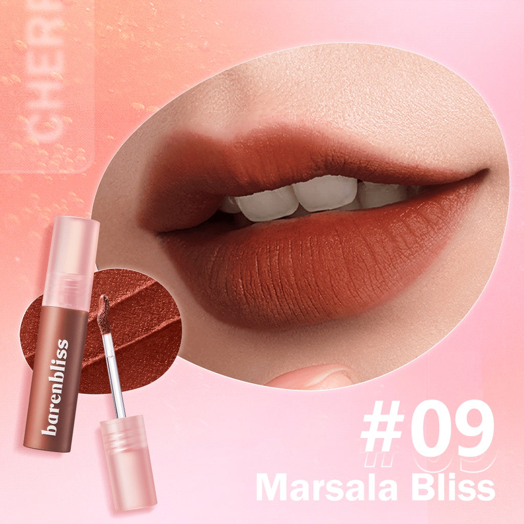 Barenbliss Cherry Makes Cheerful Lip Velvet - 09 Marsala Bliss