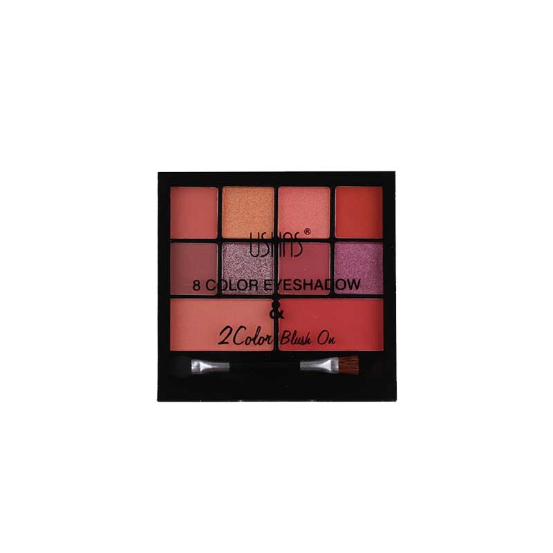 Ushas ES2729 8 Color Eyeshadow & 2 Color Blush On No.03 | 17.6gr