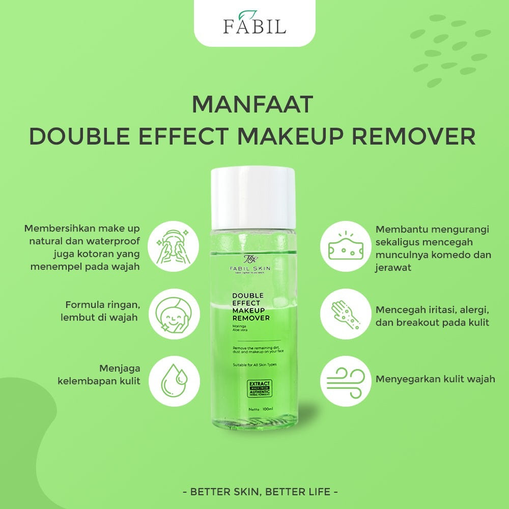 FABIL Double Effect Makeup Remover with Moringa & Aloe Vera 100ml