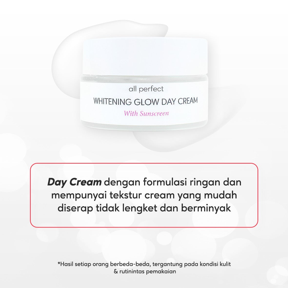 All Perfect Whitening Glow Day Cream With Sunscreen | 15 gram