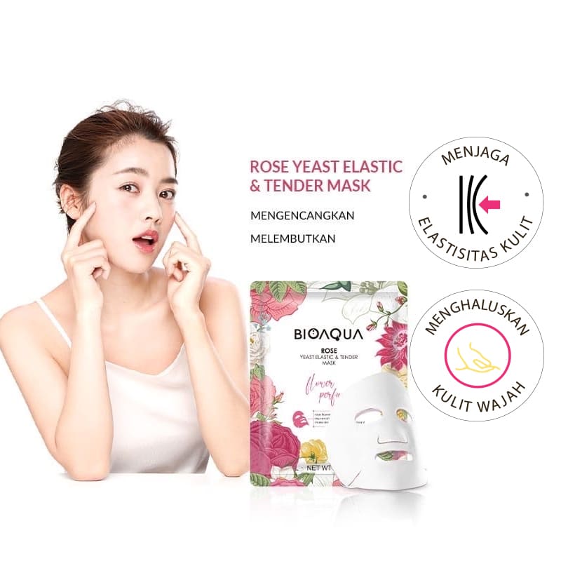 BIOAQUA Rose Yeast Elastic & Tender Mask 28g