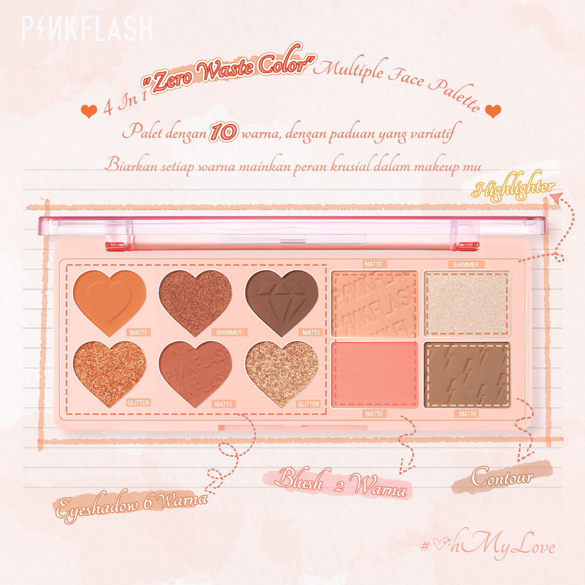 Pinkflash Multi Face Pallet PF-M02 - #01