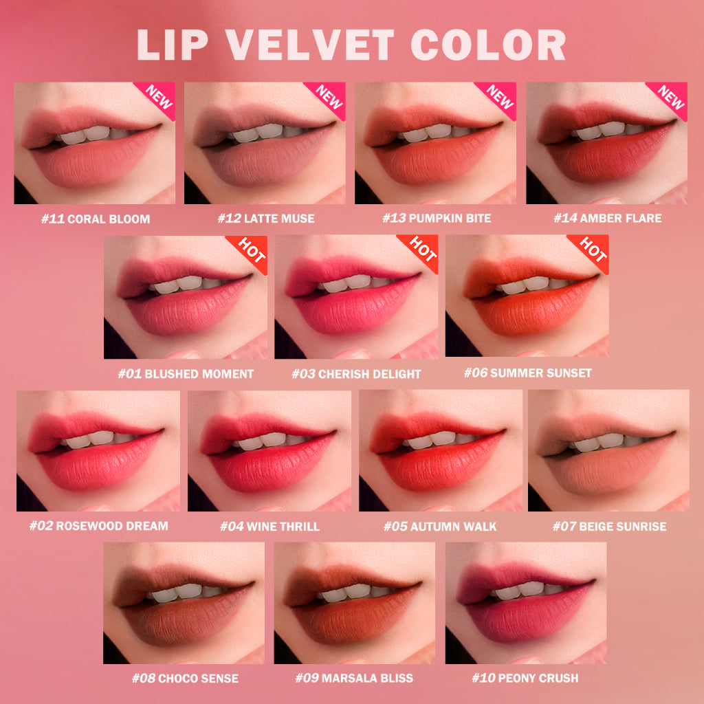 Barenbliss CHERRY MAKES CHEERFUL LIP VELVET 11 CORAL BLOOM