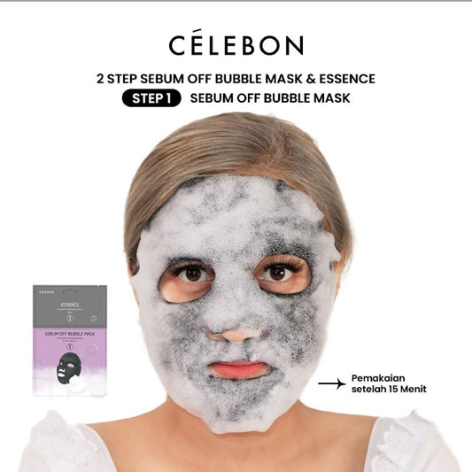 Celebon 2 Step Sebum Off Bubble Mask & Essence | 32ml