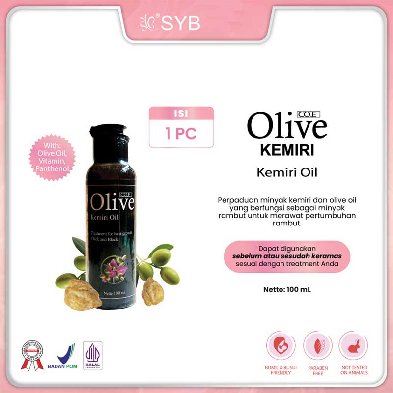 Syb Co.E Olive Oil Kemiri Original Original 100% - ( Minyak Kemiri ) | 100 ml